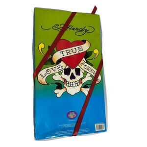 Ed Hardy Dry Erase Board Blue Magnetic New Skull Dragon Tattoo Art Locker Decor